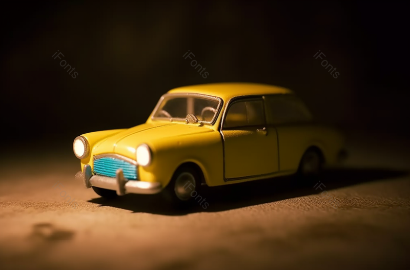 黄色传统的老爷车模型场景照片实拍,高清,摄影图,摄影图片,图片大全,摄影图免费下载